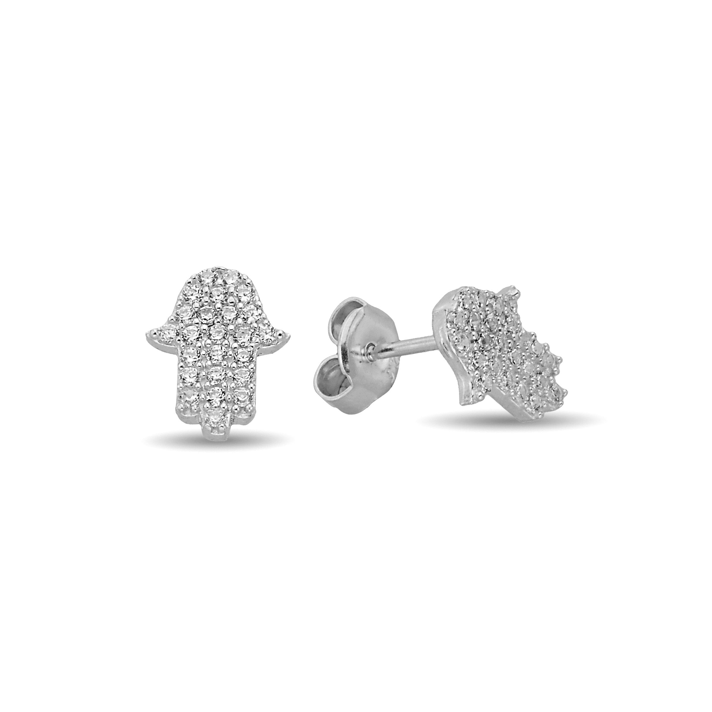FULL DIAMOND FATIMAS HAND OHRSTECKER