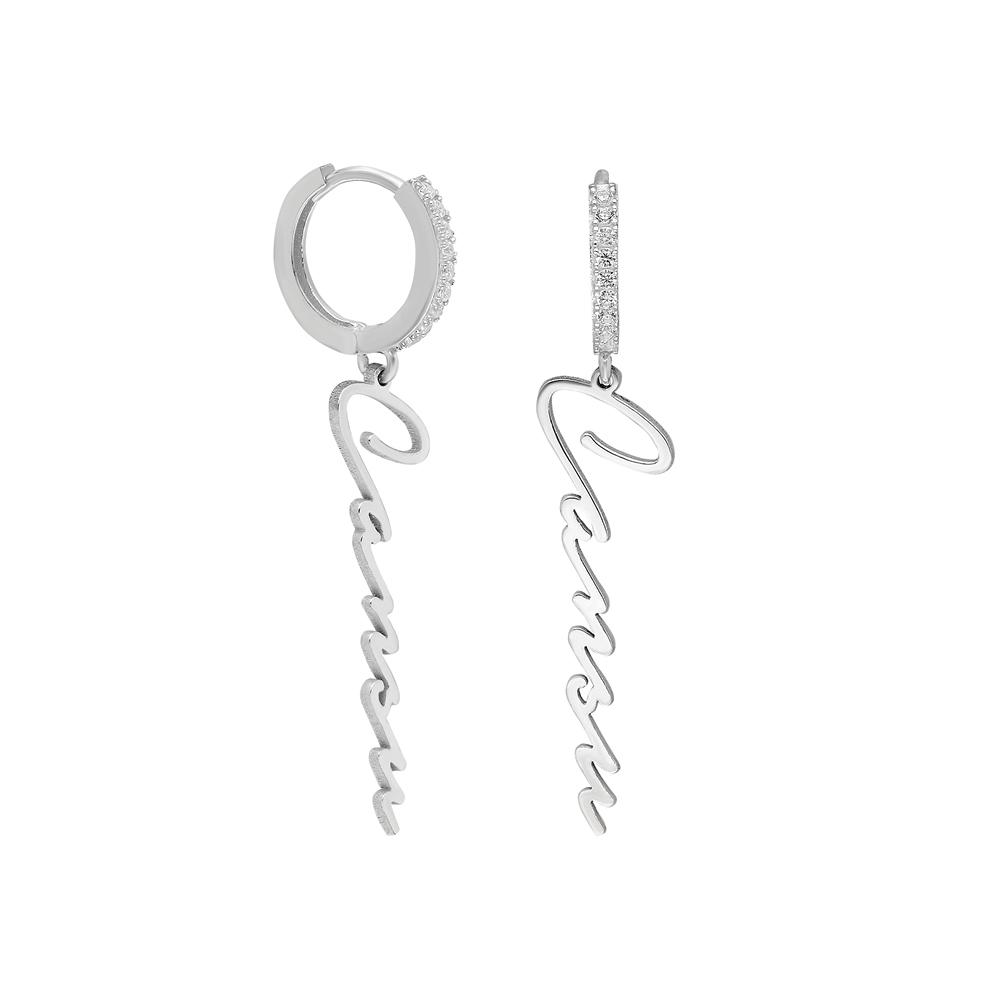 NAMENSOHRRING MIT ZIRKONIA NOTERA