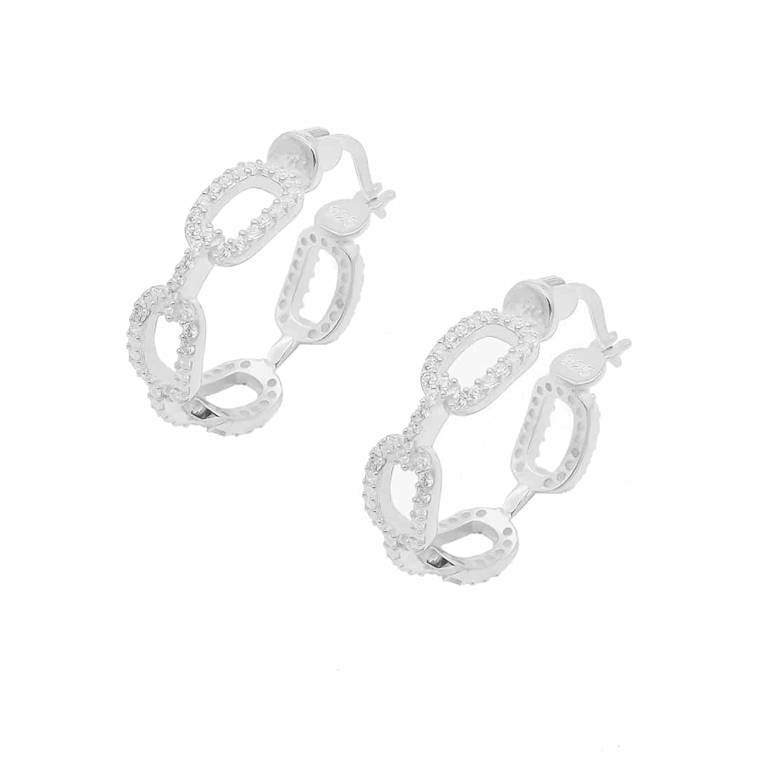 MADRID CHAIN DESIGN ZIRKONIA EARRING
