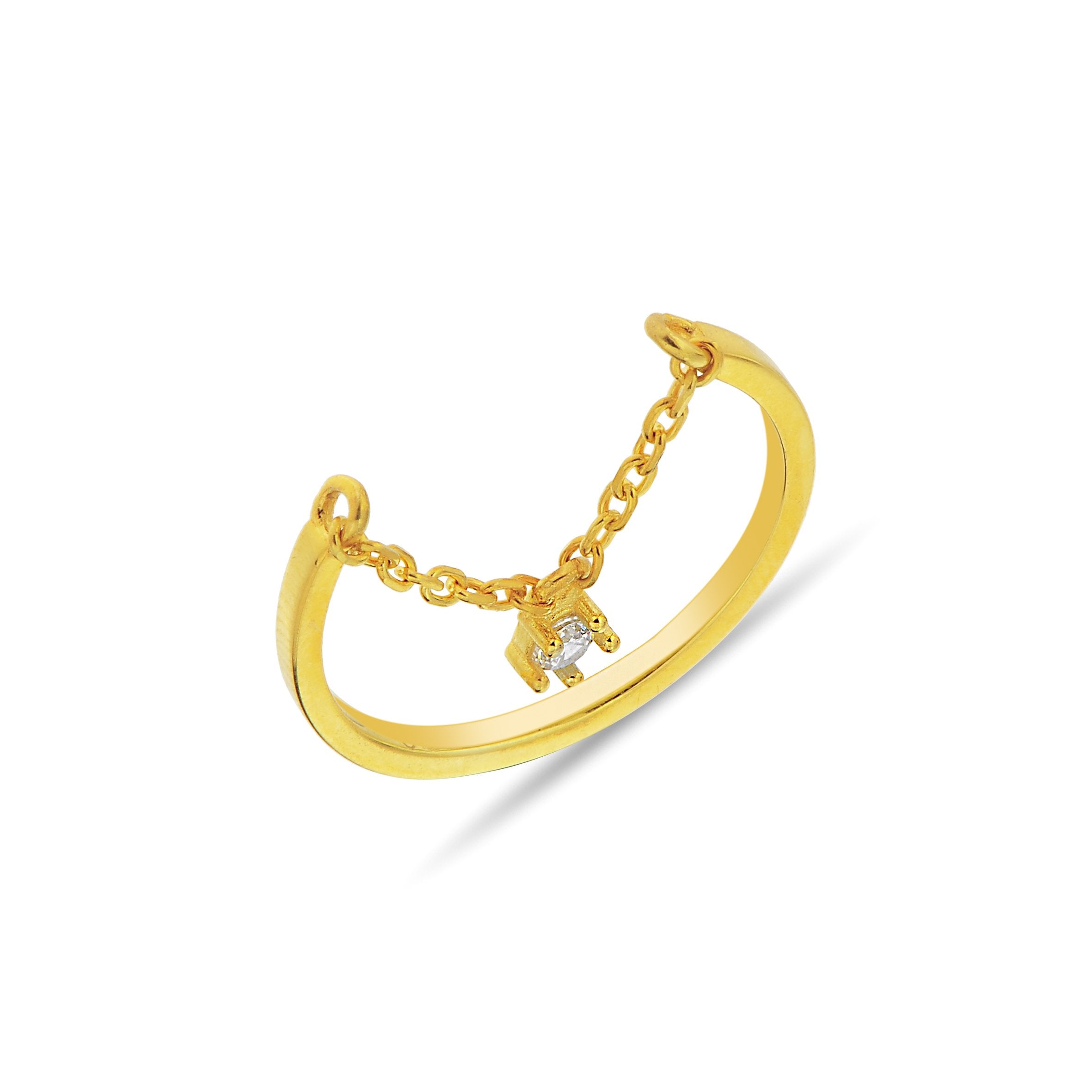 CHAIN ZIRKONIA RING