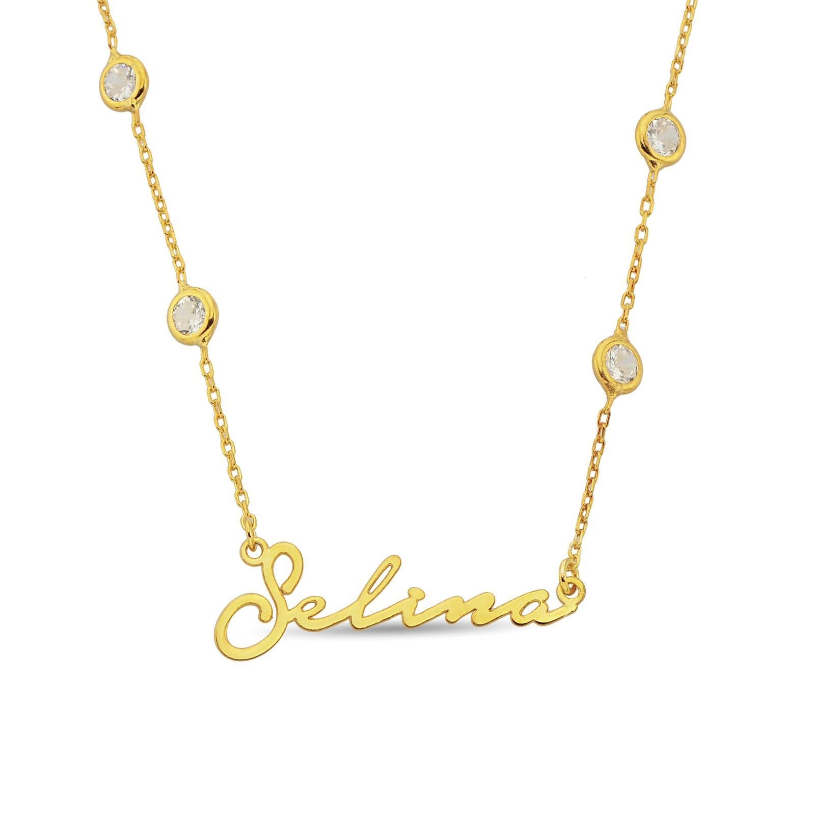 ZIRKONIA STONES SIGNATUR HALSKETTE