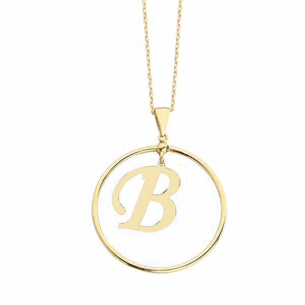 CIRCLE BUCHSTABEN HALSKETTE