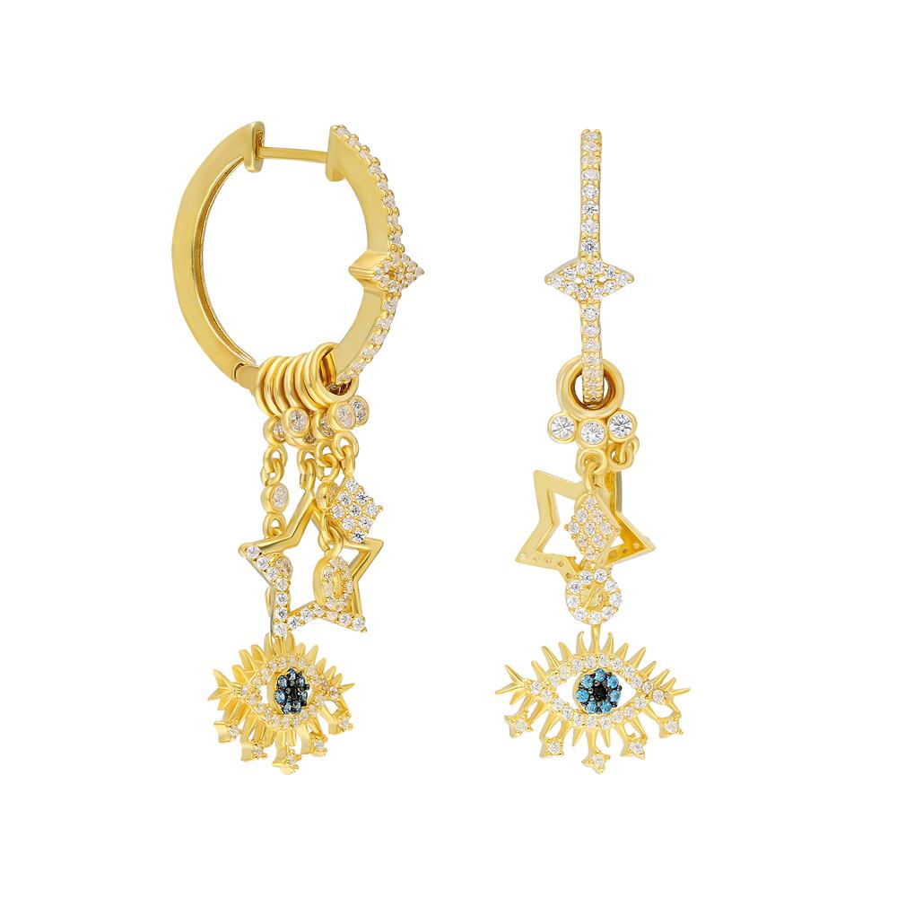 EYE EFFECT STAR SINGLE OHRRING